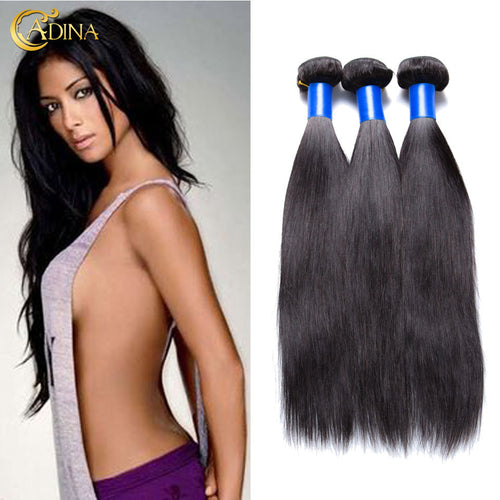 Human Hair Weaving Peruvian Virgin Hair 3 Pcs 7A Unprocessed Peruvian Straight Hair Extension