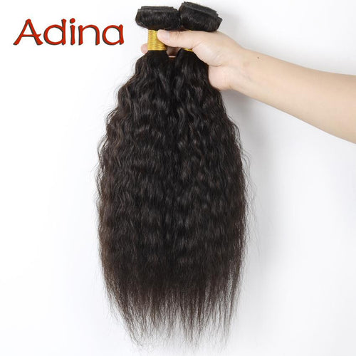 6A Peruvian Kinky Straight Hair Weaves 100% Virgin Human Hair Extension 5pcs Hair Bundles Coarse Yaki Virgin Hair