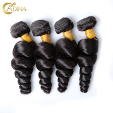 7A Brazilian Virgin Hair Loose Wave 4 Bundles Human Hair Extensions Brazilian Loose Wave Virgin Hair Weave Bundles