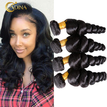 7A Brazilian Virgin Hair Loose Wave 4 Bundles Human Hair Extensions Brazilian Loose Wave Virgin Hair Weave Bundles