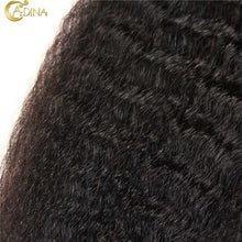 7A Brazilian Kinky Straight Human Hair Weave 3Bundle Coarse Yaki Bundles Italian Yaki Kinky Straight Weave Virgin Hair Extension