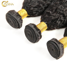 7A Brazilian Kinky Straight Human Hair Weave 3Bundle Coarse Yaki Bundles Italian Yaki Kinky Straight Weave Virgin Hair Extension