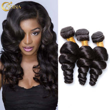 7A Brazilian Virgin Hair 3Pcs Brazilian Loose Wave Brazilian Hair Weave Bundles Unprocessed Hair Products Human Hair Loose Curly