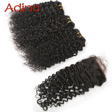 7A Malaysian Curly With Closure Malaysian Virgin Hair Deep Curly Wave 3 Bundles With Lace Closure Unprocessed Extension