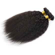 7A Mongolian Kinky Straight Human Hair Weave 4 Pcs Coarse Yaki Bundles Italian Yaki Kinky Straight Weave Virgin Hair Extension