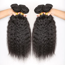 7A Peruvian Virgin Hair Kinky Straight Weave 3 Bundles Deals 100% Unprocessed Peruvian Italian Kinky Yaki Hair Extension