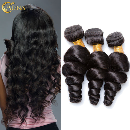 7A Unprocessed Brazilian Loose Wave Virgin Hair 3 Bundles Hair Extensions Soft And Full 100g Brazilain Virgin Human Hair Weave