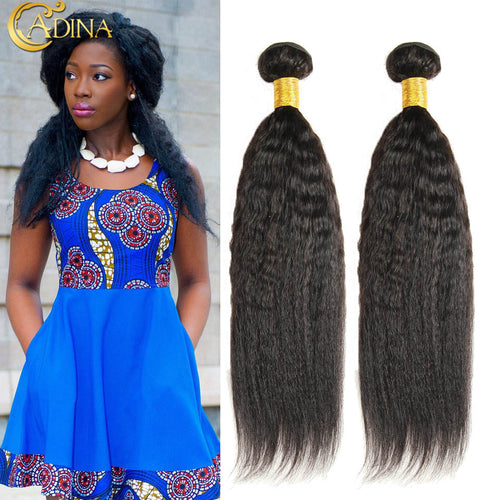 7A Unprocessed Brazilian Yaki Human Hair 3 Bundles Kinky Straight Hair Wave 100% Brazilian Vigin Human Hair Bundle Deals