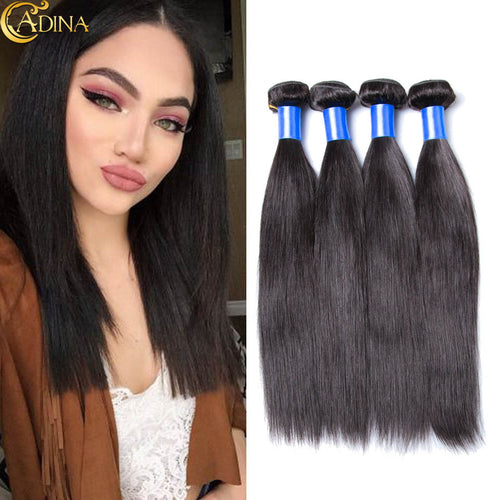 7A Unprocessed Malaysian Virgin Hair Straight 4 bundle deals 8-26inch Human Hair Weave No Shedding Malaysian Straight Virgin Hair