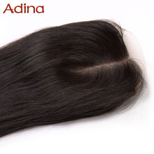 Brazilian Straight Lace Closure Hair 3 Bundles With Part Closure 4*4 Brazilian Virgin Hair Lace Closure