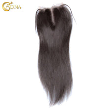 Brazilian Virgin Hair Straight 7A Unprocessed Virgin Human Hair Closure With Baby Hair Straight Lace Closure With Bleach Knots