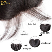 Brazilian Virgin Hair Straight 7A Unprocessed Virgin Human Hair Closure With Baby Hair Straight Lace Closure With Bleach Knots