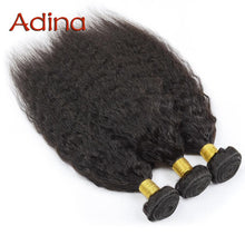 Grade 6A Peruvian Virgin Hair Kinky Straight Natural Hair Extensions 2Pcs/Lot Unprocessed Virgin Hair