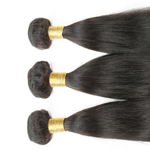 Hair Closure Products Brazilian Straight Hair Unprocessed Virgin Human Hair Weft 3Bundles Brazilian Hair Extensions With Closure