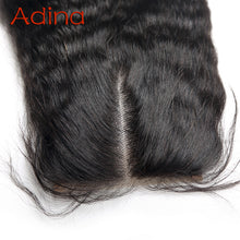 Mongolian Virgin Hair Kinky Straight 3Bundles With Lace Closure Yaki Mongolian Natural Color Kinky Straight Hair With Closure