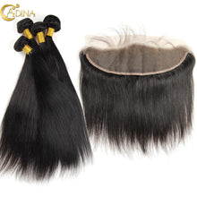 Peruvian Straight 4 Bundles With Frontal Closure Peruvian Virgin Hair With Frontal Ear To Ear Lace Frontal Closure With Bundles