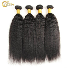 Straight Kinky Mongolian Human Virgin Hair Weave 4 Bunles Mongolian Coarse Yaki Weave 8-26 Inch 7A Kinky Straight Light Yaki